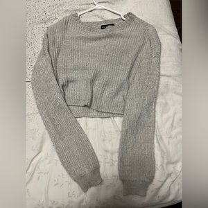 Grey cropped sweater